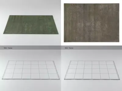 Asia four different rugs 3D model