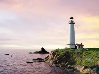 Old Lighthouse 3d Scene Low-poly 3D model