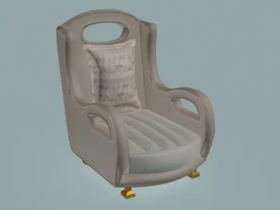 Tripple hole armchair 3D model