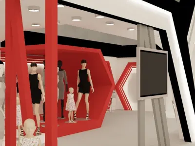 Exhibition Booth Cloths 3Ds Max 2018 - Vray 3D model