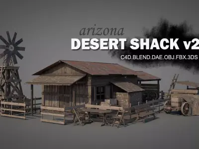 Arizona Desert Shack v2 3D model