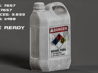 Gas Can Low-poly 3D model