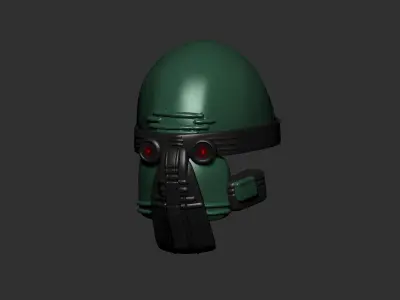 helmet high poly sculpt 3d printable  3D model 142