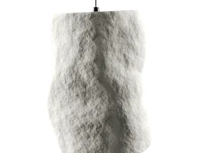 Clay pendant lamp Low-poly 3D model