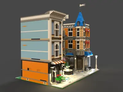 Lego Area Low-poly 3D model