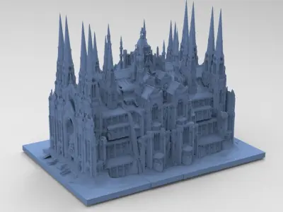 Fantasy Cathedral Grand print version 3D print model