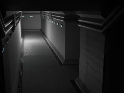 Make your own space station layout - Average set Low-poly 3D model