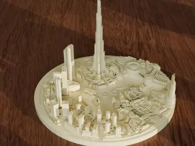  High-Detail uae 3D Print Model GPS Accurate 3D print model