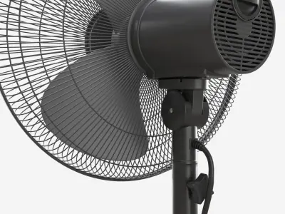 Floor Fan Gray 3D model