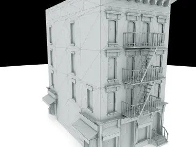 Nyc Building 05 type 1 Low-poly 3D model