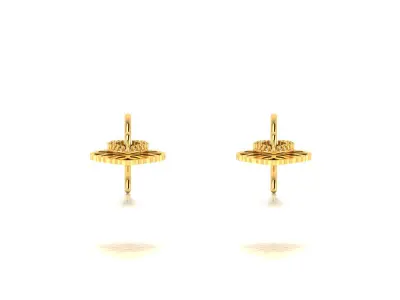 Diamond Earrings 3dm STL FBX OBJ Render Details 3D print model get