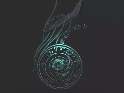 Fantasy occult 9th ring 3D model