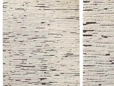 MORSE WOOL RUG Ivory Charcoal 3D model