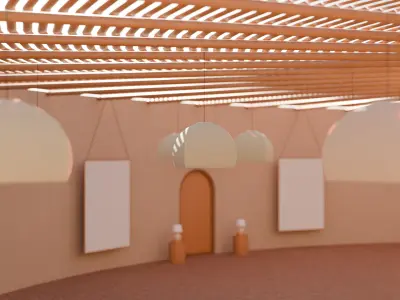 Art Gallery 06 - Metaverse - Baked Low-poly 3D model