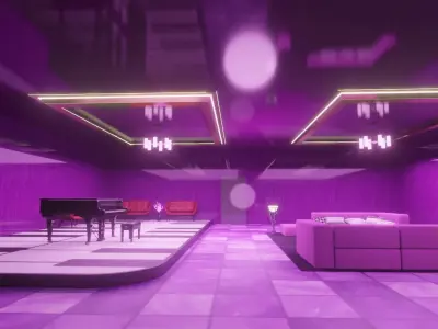 VR ROOFTOP APARTMENT - LOWPOLY BAKED AND PBR TEXTURES Low-poly 3D model