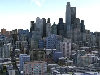 City 52 Low-poly 3D model