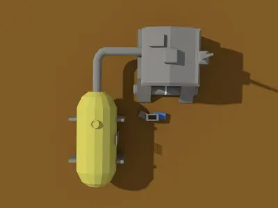 Low Poly Scifi Generator Low-poly 3D model