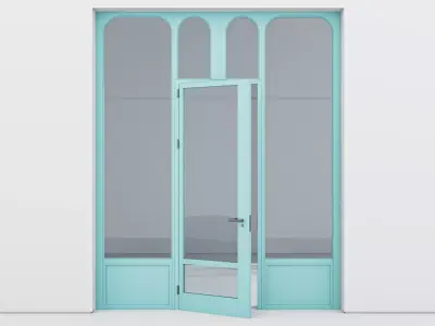 Aluminium door 346 3D model