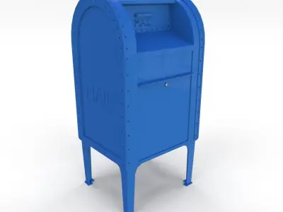 Mailbox Lowpoly PBR Low-poly 3D model