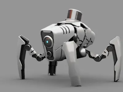 Spider Droid  rigged character 3D model get