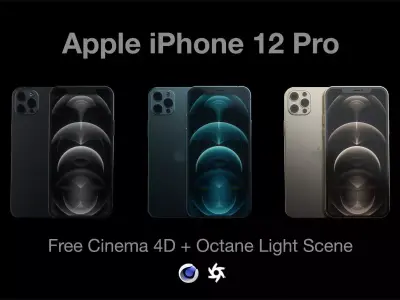 iPhone 12 Pro - Octane Light Scene 3D model