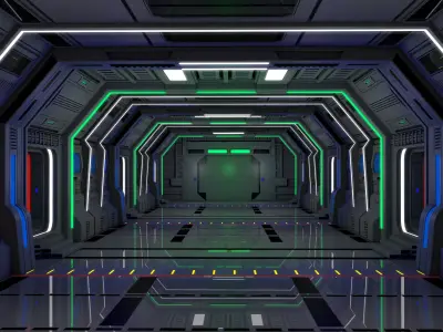Sci Fi Interior 3D model