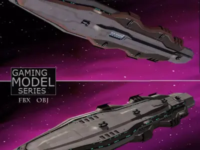 Battle Cruiser LP Low-poly 3D model