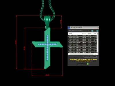 Cross Light Gold 4CP068 3DM STL 3D model