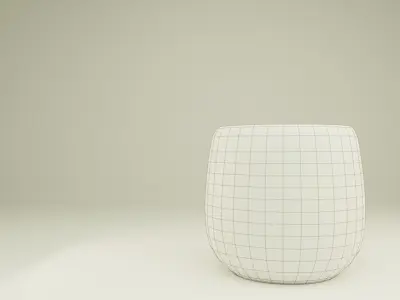 Decorative Two Material Vase Low-poly 3D model