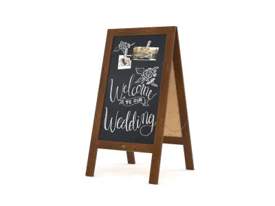 Sidewalk Chalkboard 3D model