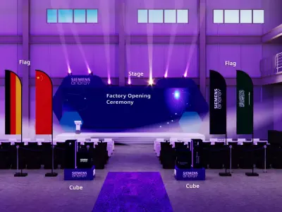 full event stage with gate  3D model