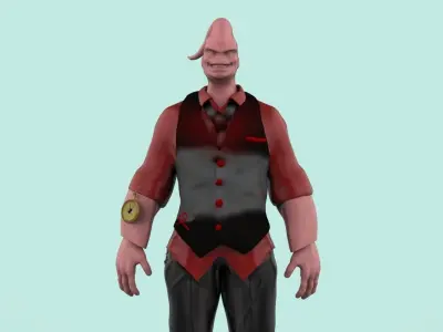 Majin Buu in Mask Low-poly 3D model