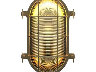 Atlantic Bulkhead Fitting Polished Brass 3D model
