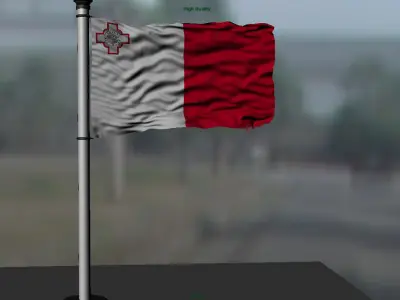 Malta flag 3D model