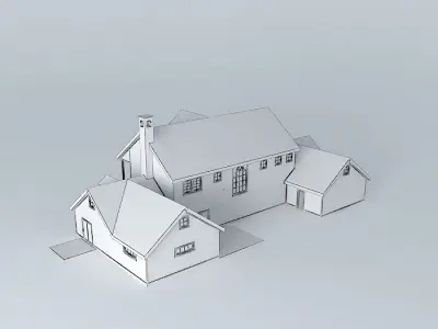 Greek Revival House Free 3D model