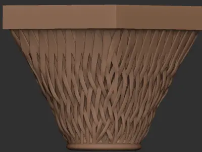 Church Columns palm hand made 3D model