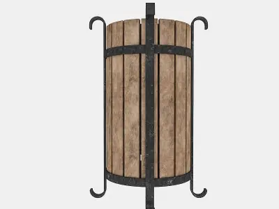 trash can 02 3D model Low-poly 3D model