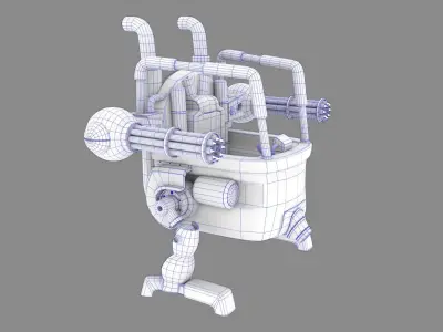 Metal Slug Mecha Tank Low-poly 3D model
