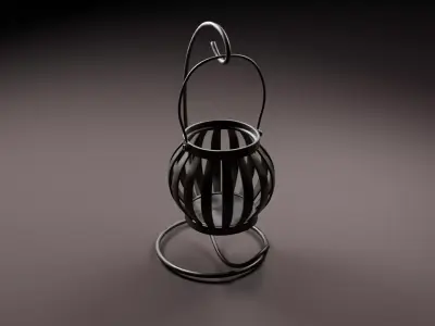 Stylized Hanging Lantern Free low-poly 3D model