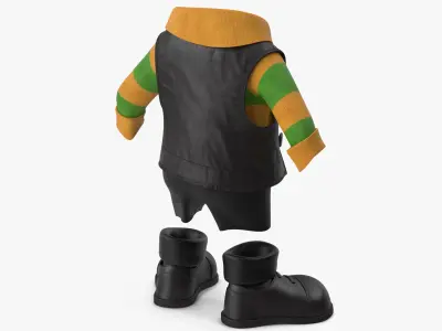  Cartoon Costume Black 
