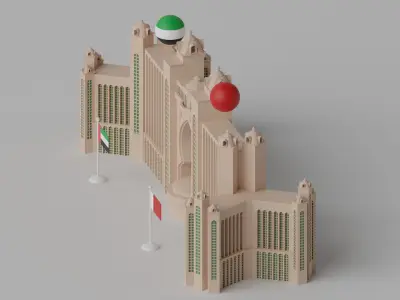 Atlantis The Palm Hotel Dubai UAE 3D model