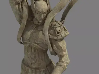 Mountain Sculpture - Stone Statue 06 3D model