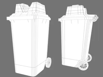 Thai Garbage bin Low-poly 3D model