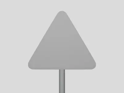 Traffic Sign - Geometry Only No Textures No Materials 3D model