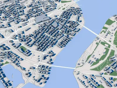 Rovaniemi City Finland 3D model