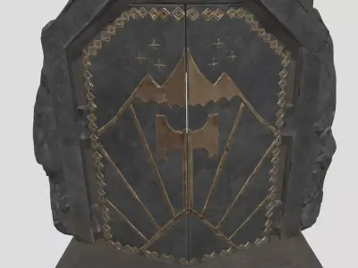 Dwarf entrance Low-poly 3D model