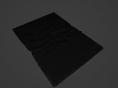 Brown Floral Rug 3D model