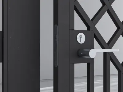 Aluminium door 235 3D model
