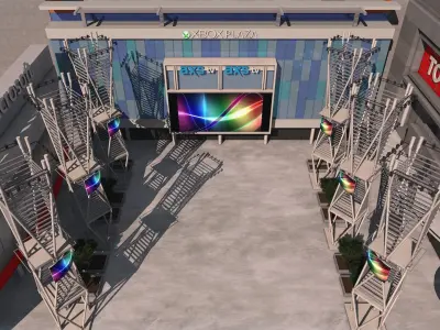LA Live XBox Plaza 3D model