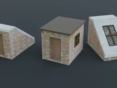 Roof top Props - Game Ready - PBR Low-poly 3D model